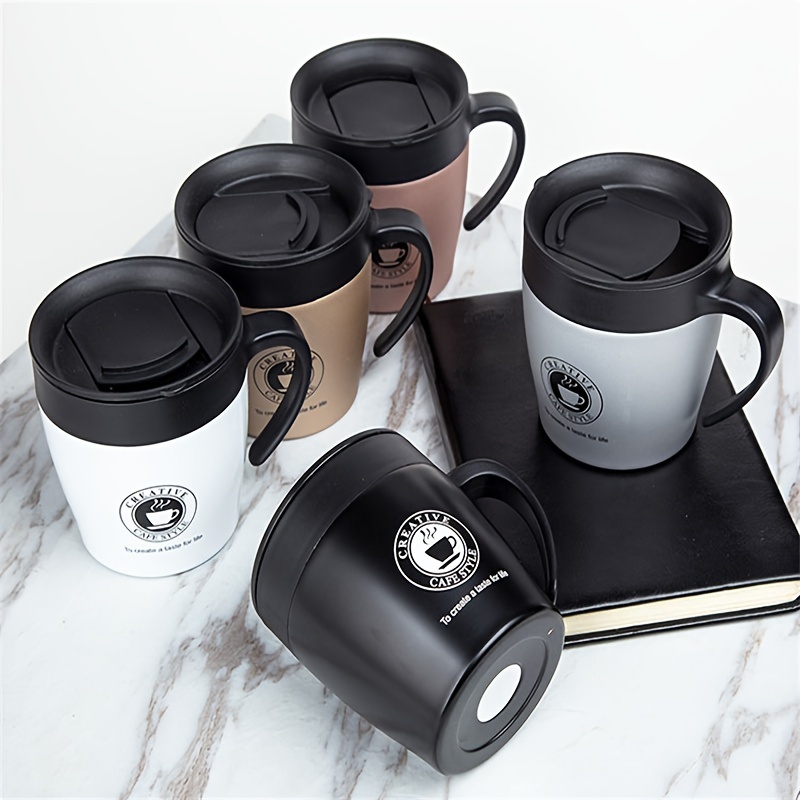 TKK 450ml Double Stainless Steel 316 Preserve Flavor Coffee Thermos Mug  Leak-Proof Non-Slip Car Vacuum Flask Travel Thermal Cup