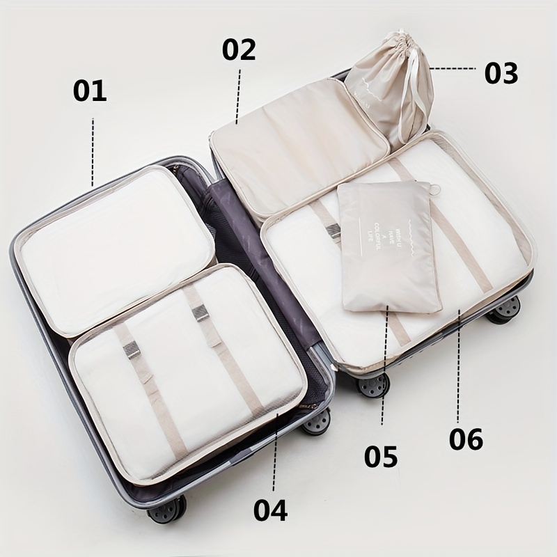 Travel Packing Cubes Luggage Suitcase Organizer Portable - Temu