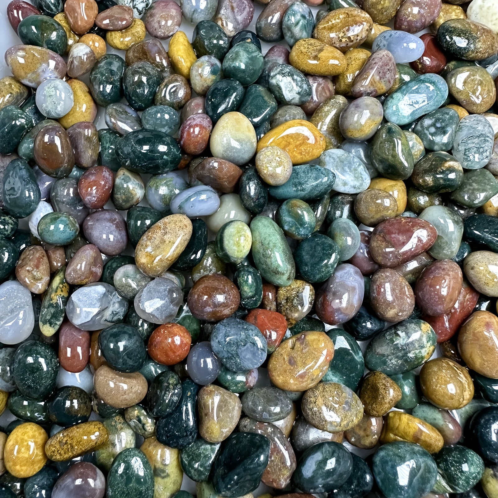 25g Ocean Jasper Indian Agate Tumbled Chip Stones Crushed - Temu