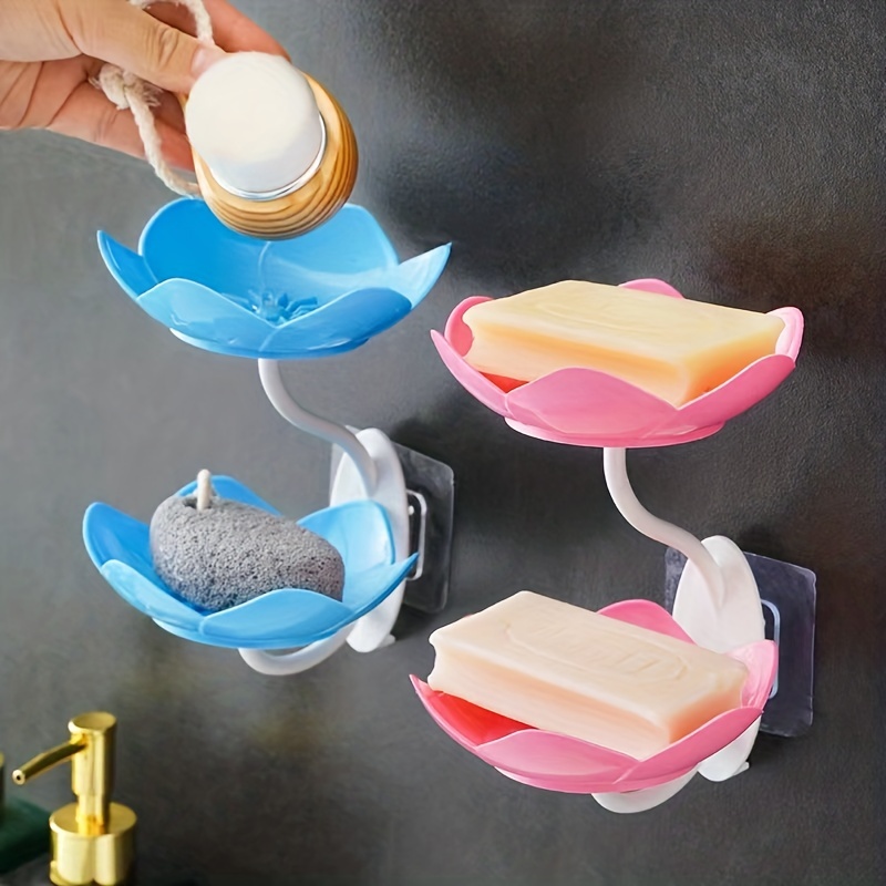 

-install No-drill Hexagonal Dish - -mounted, - Bathroom Organizer For Sponges & Soaps, Plastic, -use , Christmas/halloween