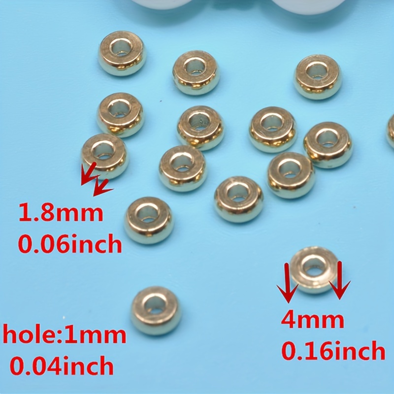 20 Perline Distanziali Ovali Craftdady - Ottone Placcato Oro 18K, 6x4 Mm, Foro 1mm Per Gioielli Fai Da Te