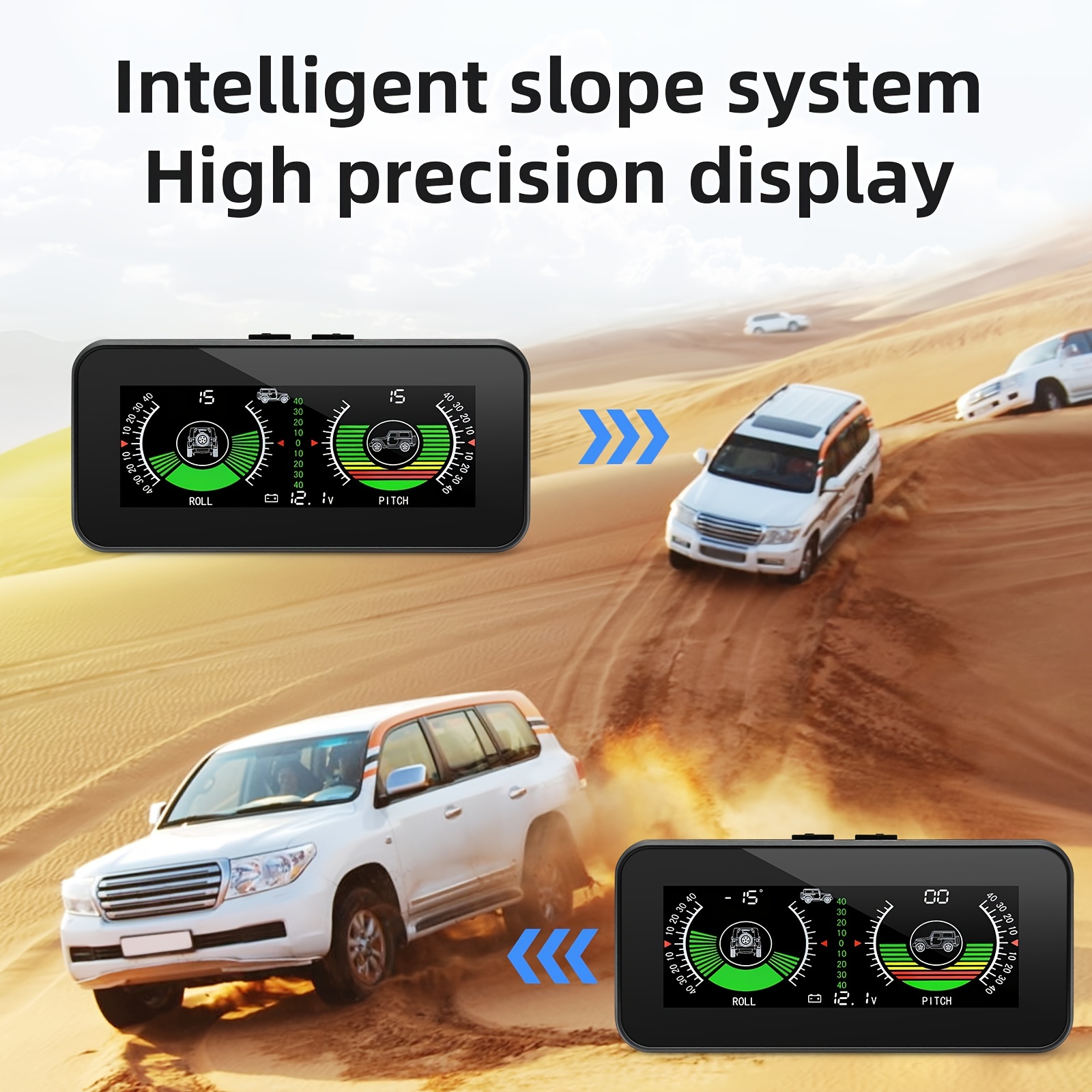 Car Inclinometer Land Slope Angle Speed Timing Gps Off-road Multifunction  Meter