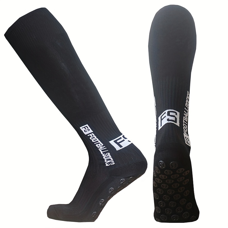 Non slip Silicone Bottom Athletic Socks Over The Calf Long Sports Socks