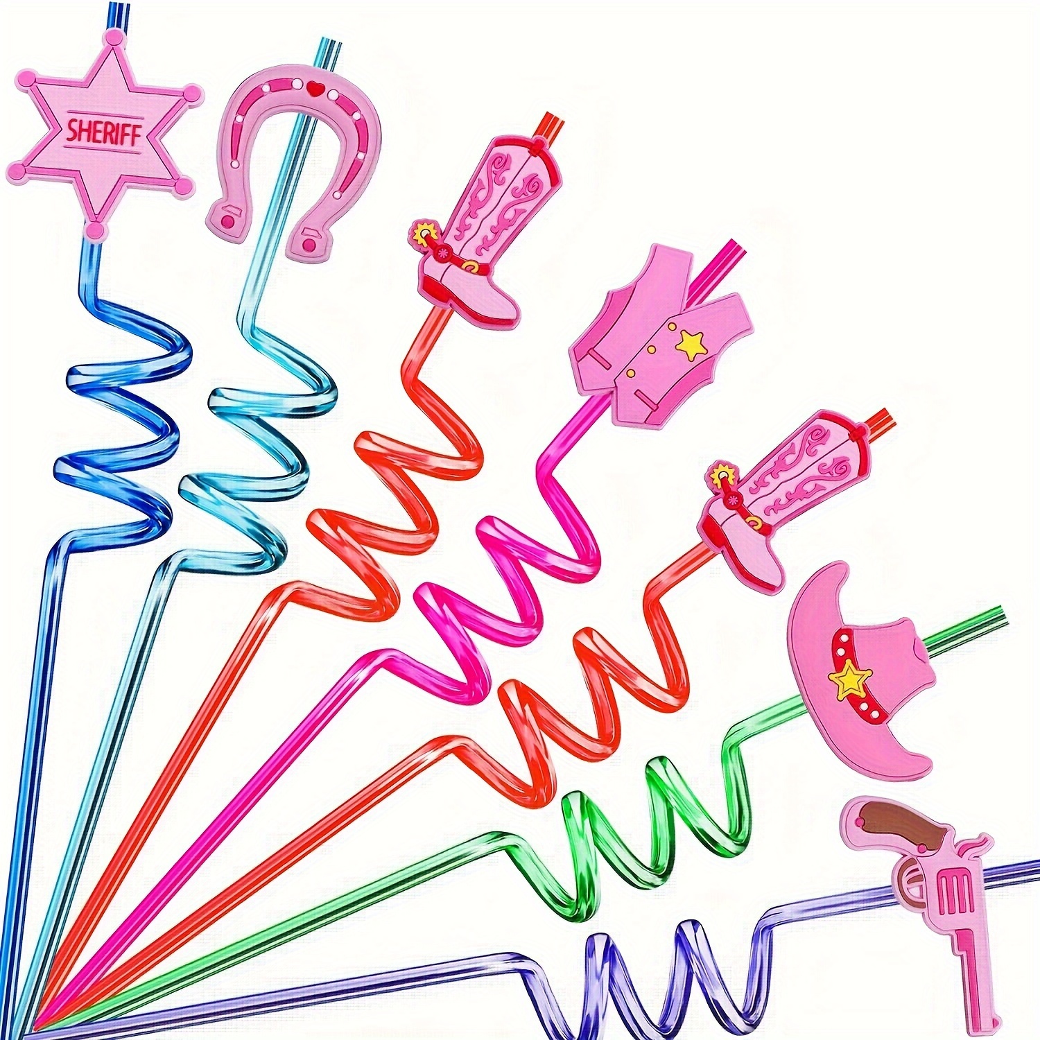 Cowgirl Party Favors Cowgirl Straws Cowgirl Party Decorations
