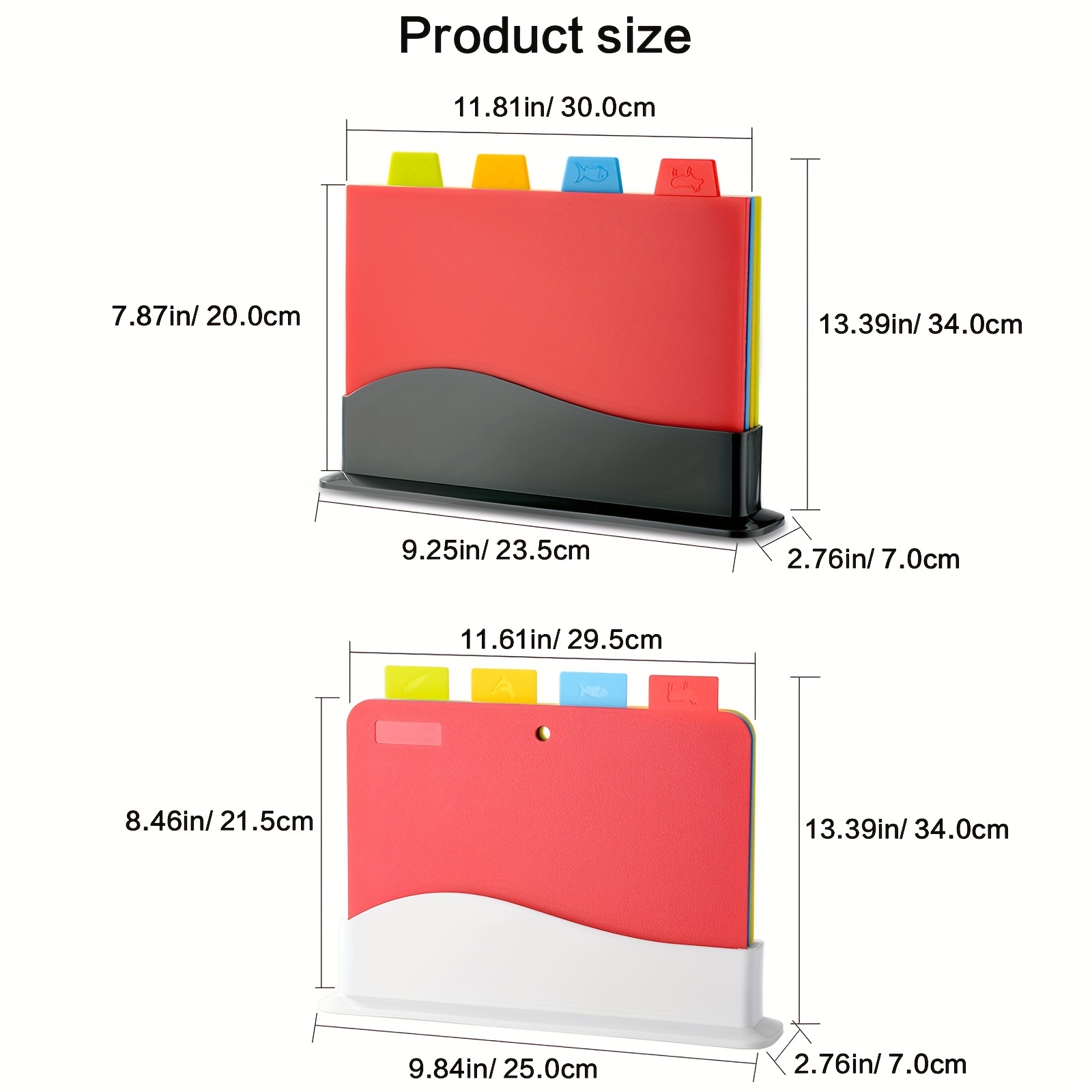 1 set chopping board thickened or lightweight square pp plastic classification cutting board set cooked classification plastic cutting board cutting board for meat fruit vegetable kitchen stuff cheap stuff details 2