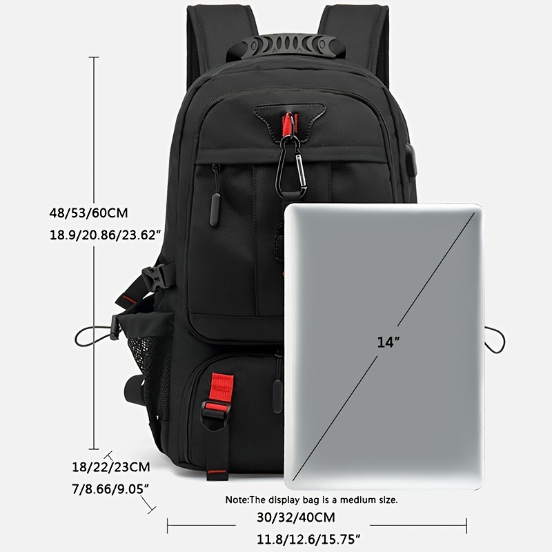 Large Waterproof Carry-On Travel Backpack With Charging Port - Temu