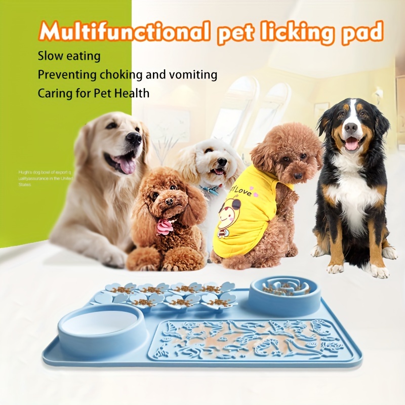 Dog Feeding Mat, Multifunctional Silicone Dog Licking Mat Snuffle Mat With  Suction Cups For Anxiety Relief - Temu