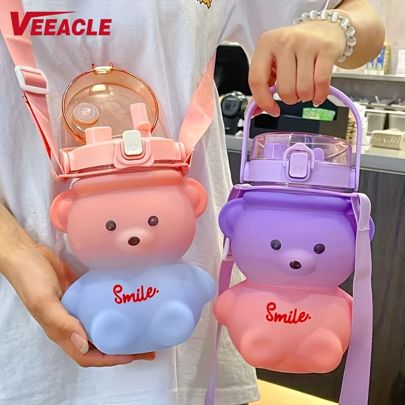 New Cute Big Belly Cup Resistant Kettle Portable Frosted Plastic Cup  Beautiful Water Cup Water Bottles