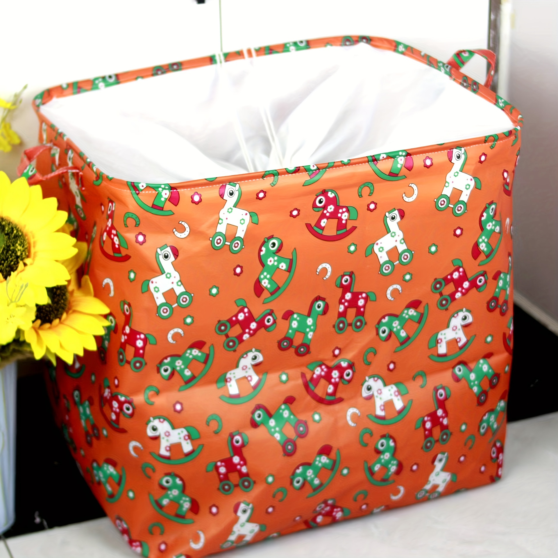 Cartoon Pattern Storage Bag Large Capacity Clothes Storage - Temu