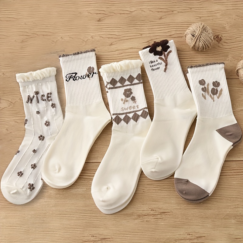 Pack of 4 Floral Pattern Socks