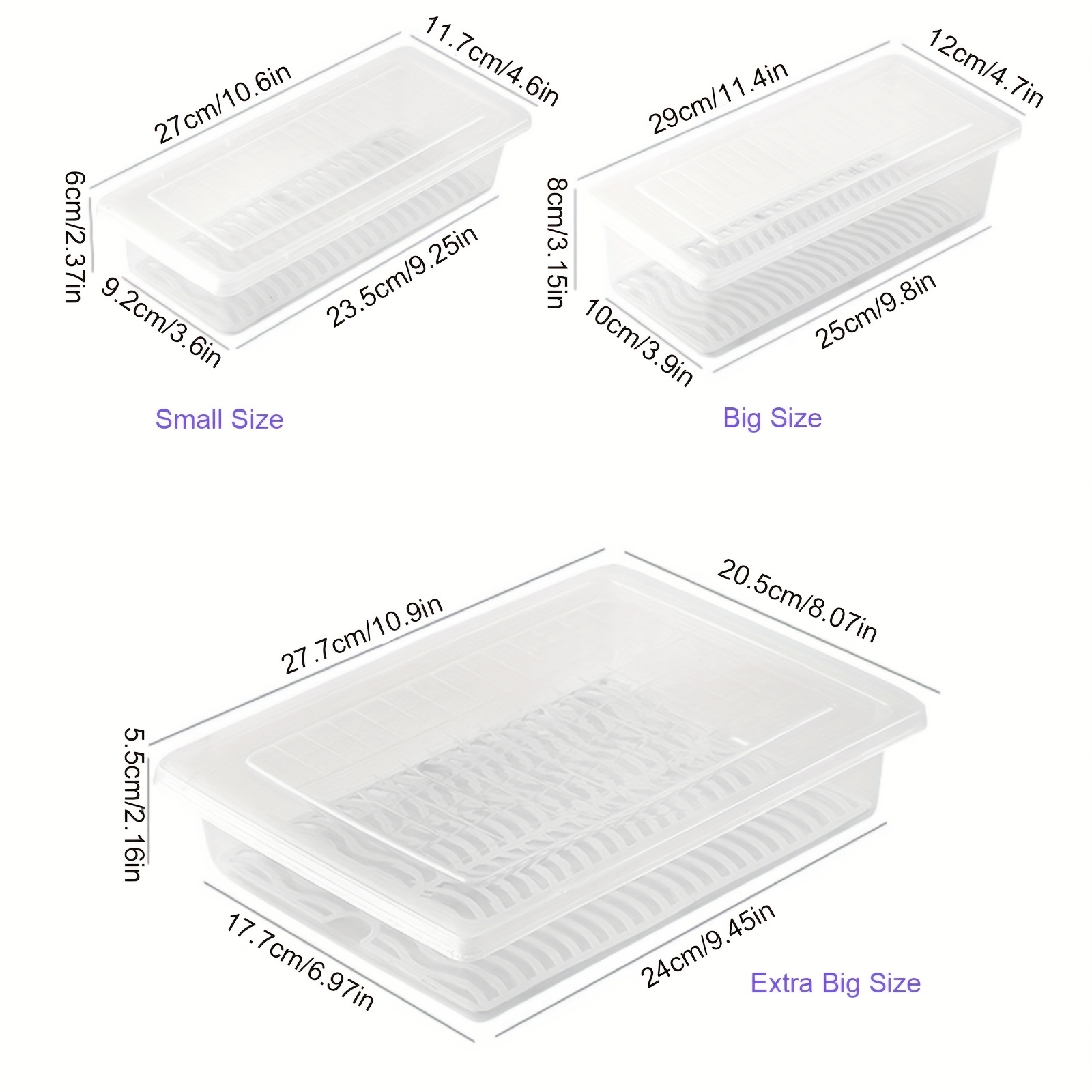 Food Storage Container, Plastic Food Containers with Removable Drain Plate  and Lid, Stackable Portable Freezer Storage Containers - Tray to Keep