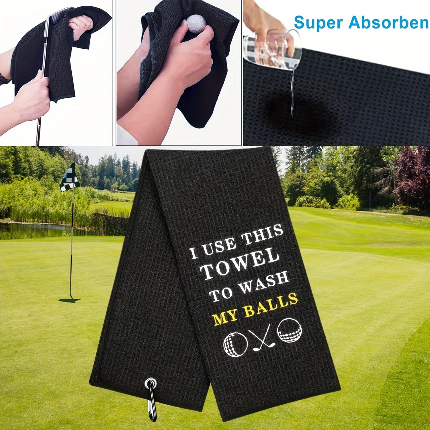 Golf Towels, Embroidered Funny Golf Towel - Golf Gifts For Men Or Women,  Golf Accessories For Men Or Women - Temu