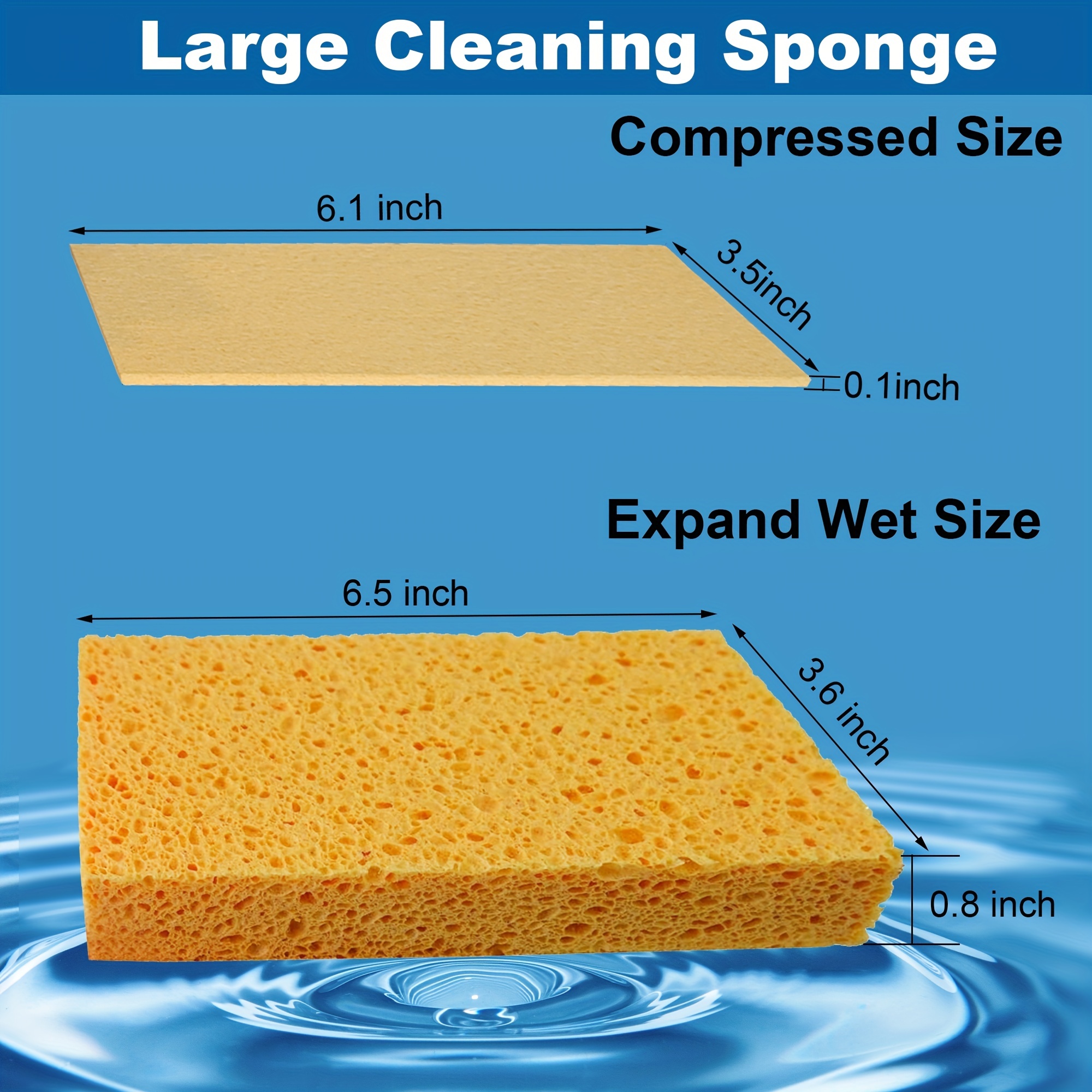 Pop-Up Sponges - Yellow, House Cleaning Supplies