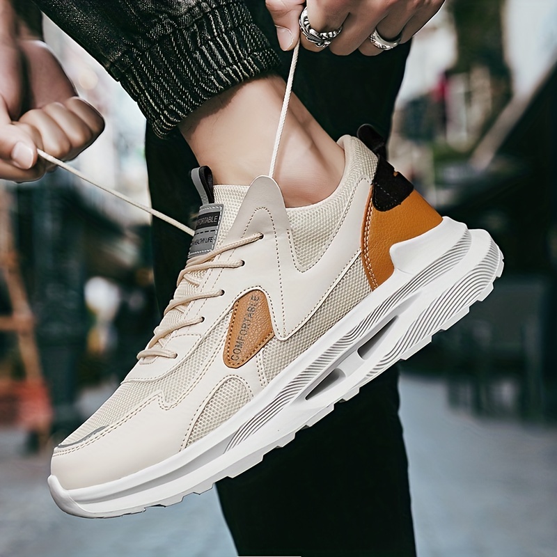 Men's Minimalist Faux Leather Sneakers Spring/Summer