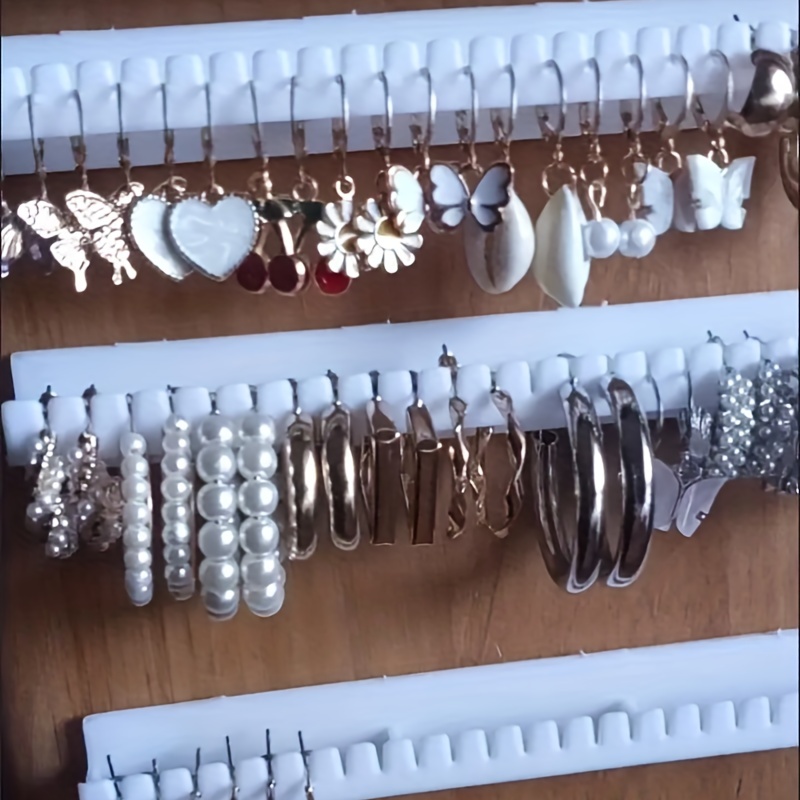 Adhesive Paste Wall Hanger Storage Jewelry Display Jewelry Hooks Holder  Storage Organizer Earring Ring Necklace Hanger - AliExpress