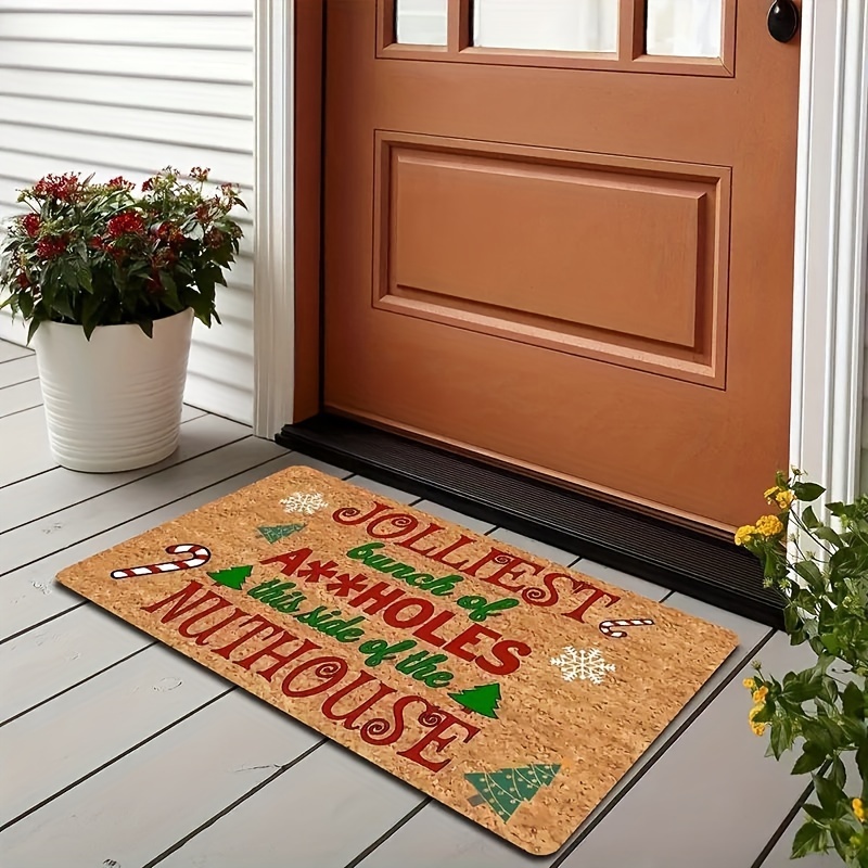 Christmas Door Mats indoor Outdoor Entrance Funny Rug Nonslip