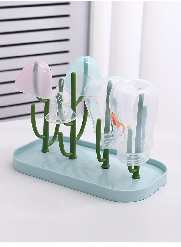 cactus bottle drying rack multifunctional bottle water cup drain rack detachable bottle rack details 1