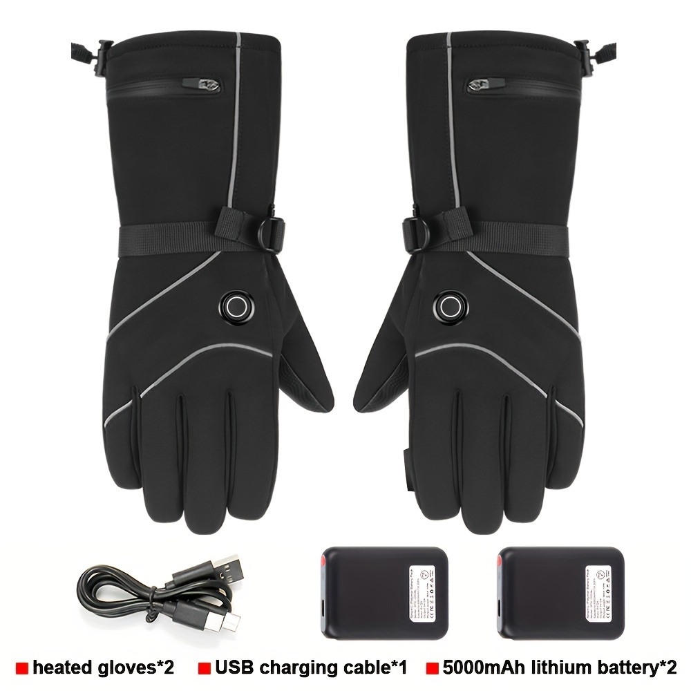 IRON JIA'S Guantes Calefactables Moto Invierno Hombre Nanotubos de Carbono,  3 Segundos de Calentamiento Rápido, Cargador de Batería Recargable,  Pantalla Táctil Impermeable Ciclismo Esquí : : Moda