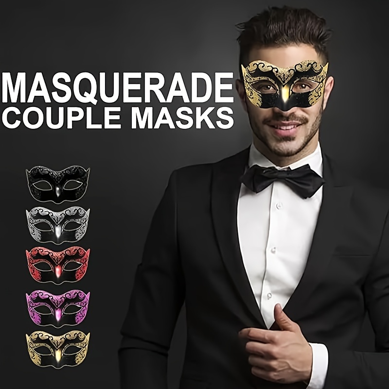 2 Pezzi Maschera Festa Coppia Carnevale Trucco Metallo - Temu Italy