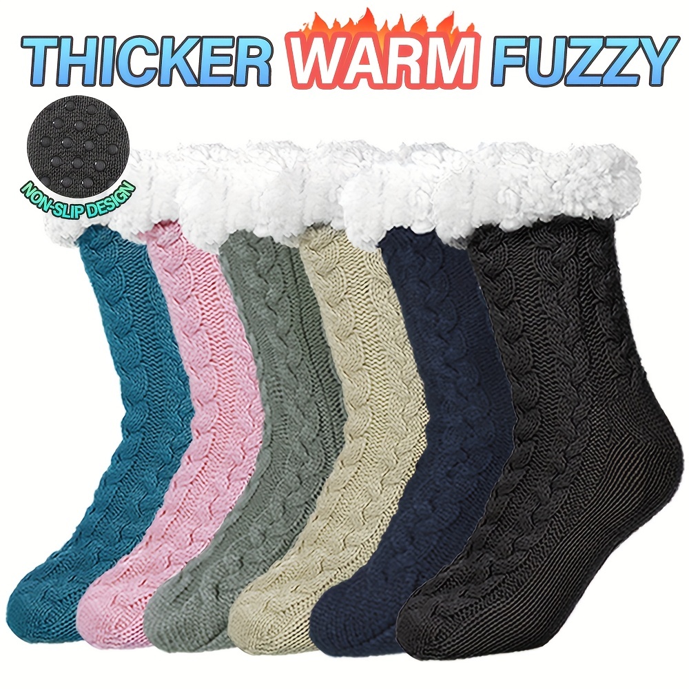 Winter Cozy Fuzzy Socks 5 Pairs - Microfiber Soft Touch, Super Comfy~