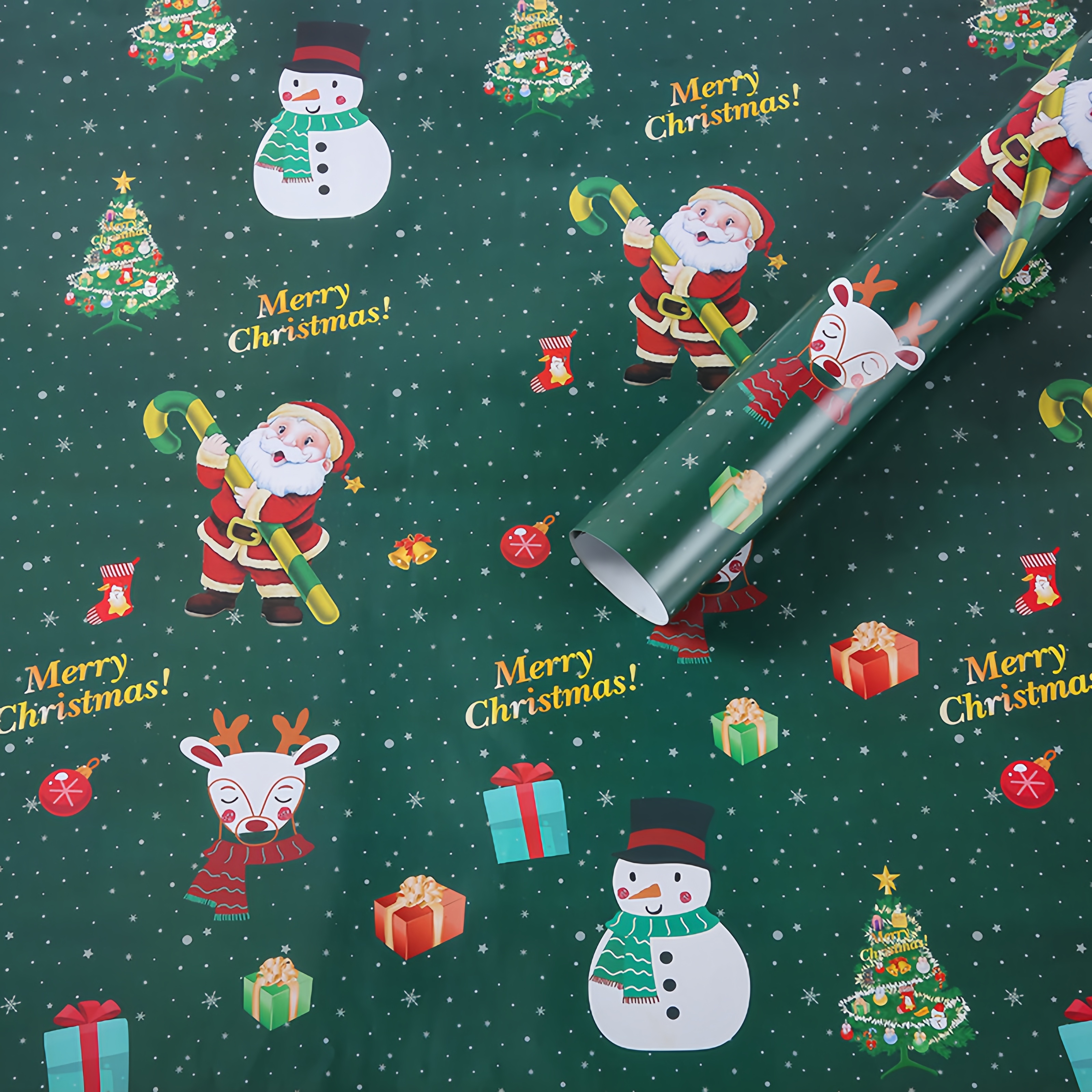 Christmas Wrapping Paper Folded For Gift's Paper - Temu