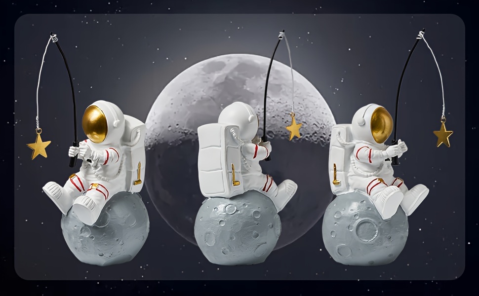 Astronaut Fishing for Stars Alarm Clock