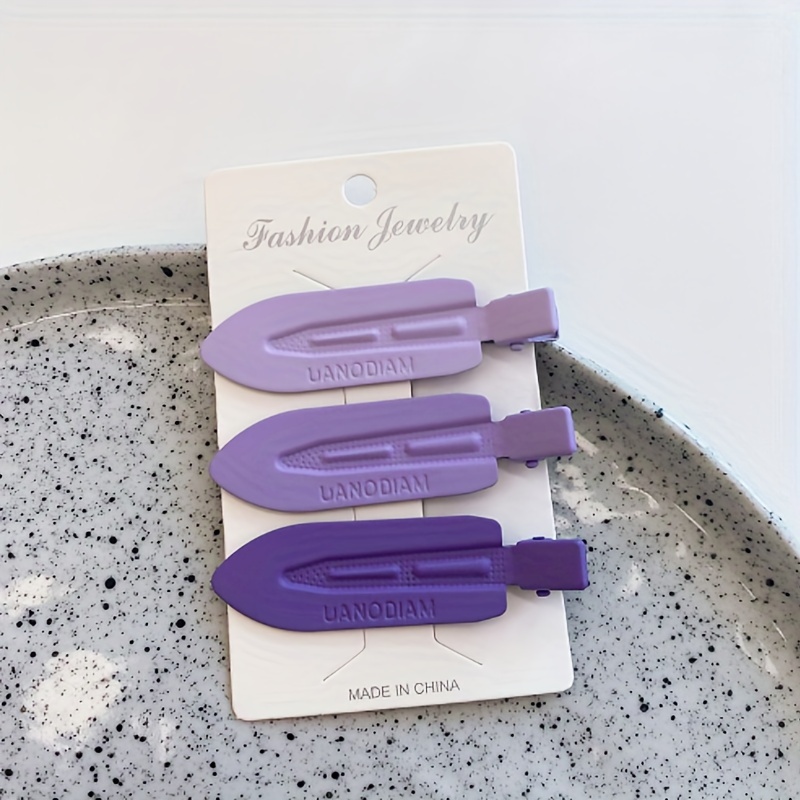 3pcs Solid Duck Billed Hair Clip Hair Accessories