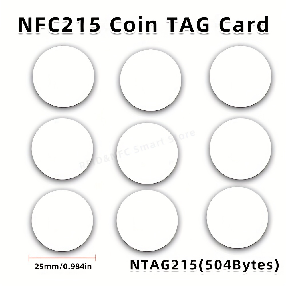 Nfc Tags Programmable Ntag 215 Rfid Tags Compatible With - Temu