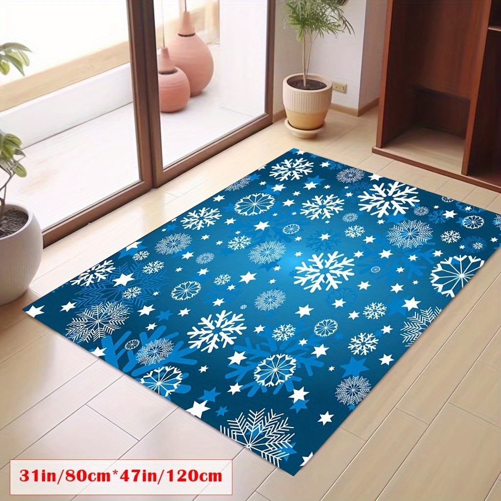 Snowflake Navy Rug