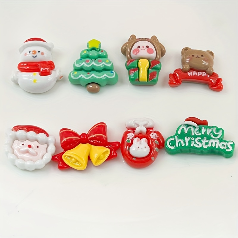 Christmas Craft Resin Accessories Resin Flat Back Miniature - Temu