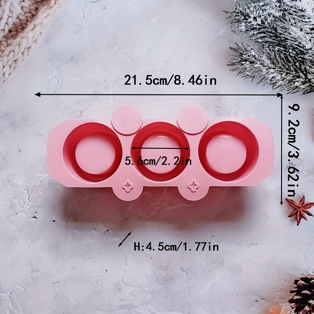 3-cavity Small Silicone Round Flowerpot Mold Clay Mold, Handmade 3d Ice Cup  Mold - Temu