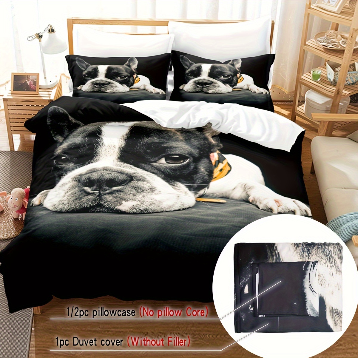 Boston terrier duvet cover sale