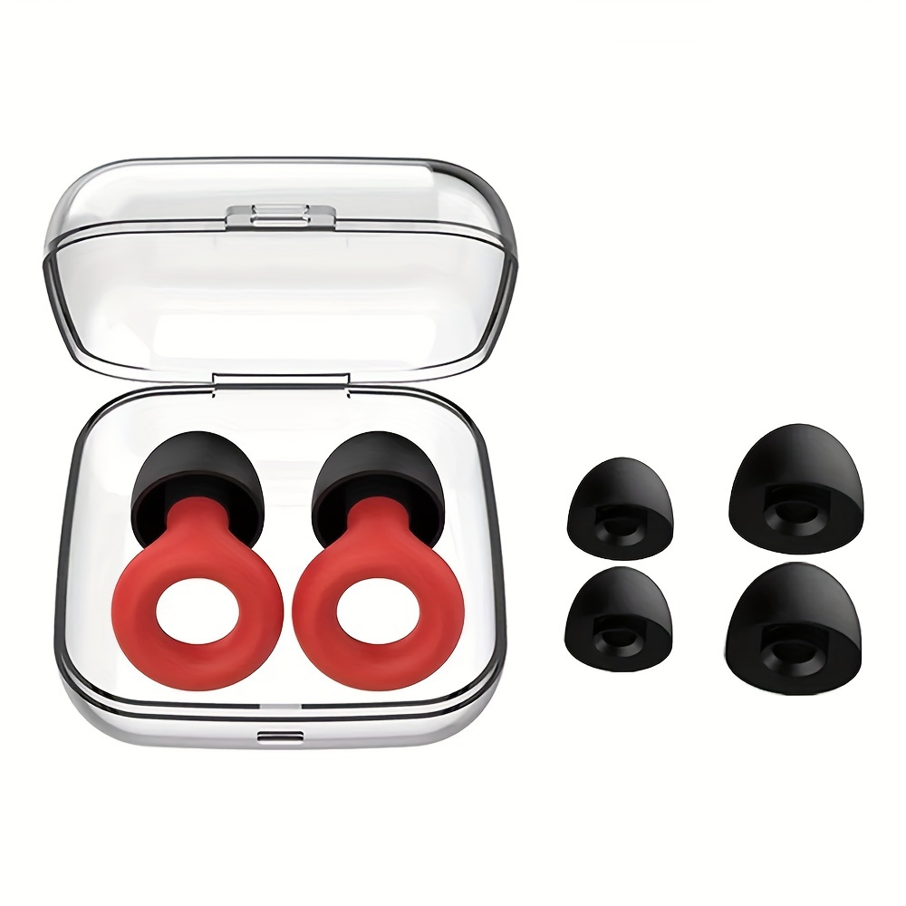 Bouchons d'oreille en silicone réutilisables Cribun, bouchons d'oreille  hypoallergéniques étanches à réduction de bruit pour la protection  auditive, adaptés pour dormir, nager (5 paires) 