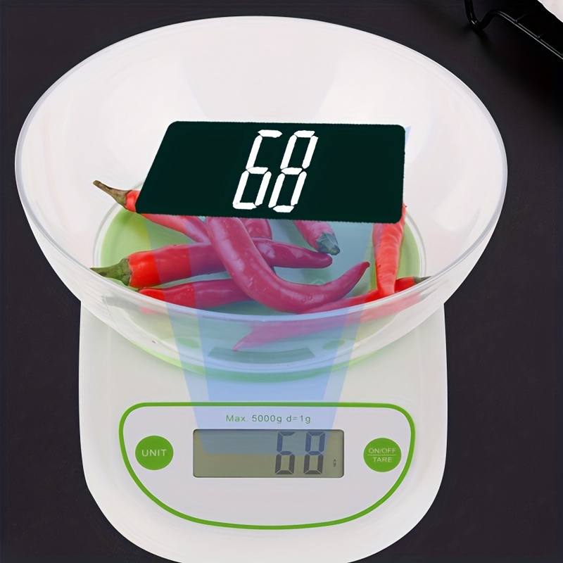 Kitchen Scale With Bowl Food Scale Household Small Baking - Temu