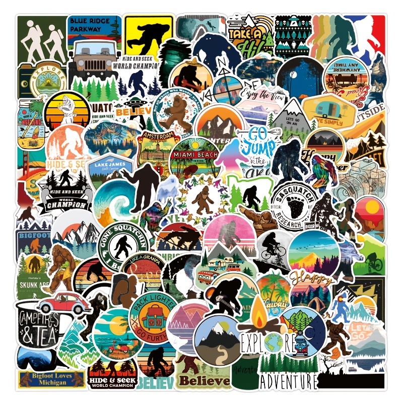 100pcs Bigfoot Stickers for Adults | Shop Now at Our Store