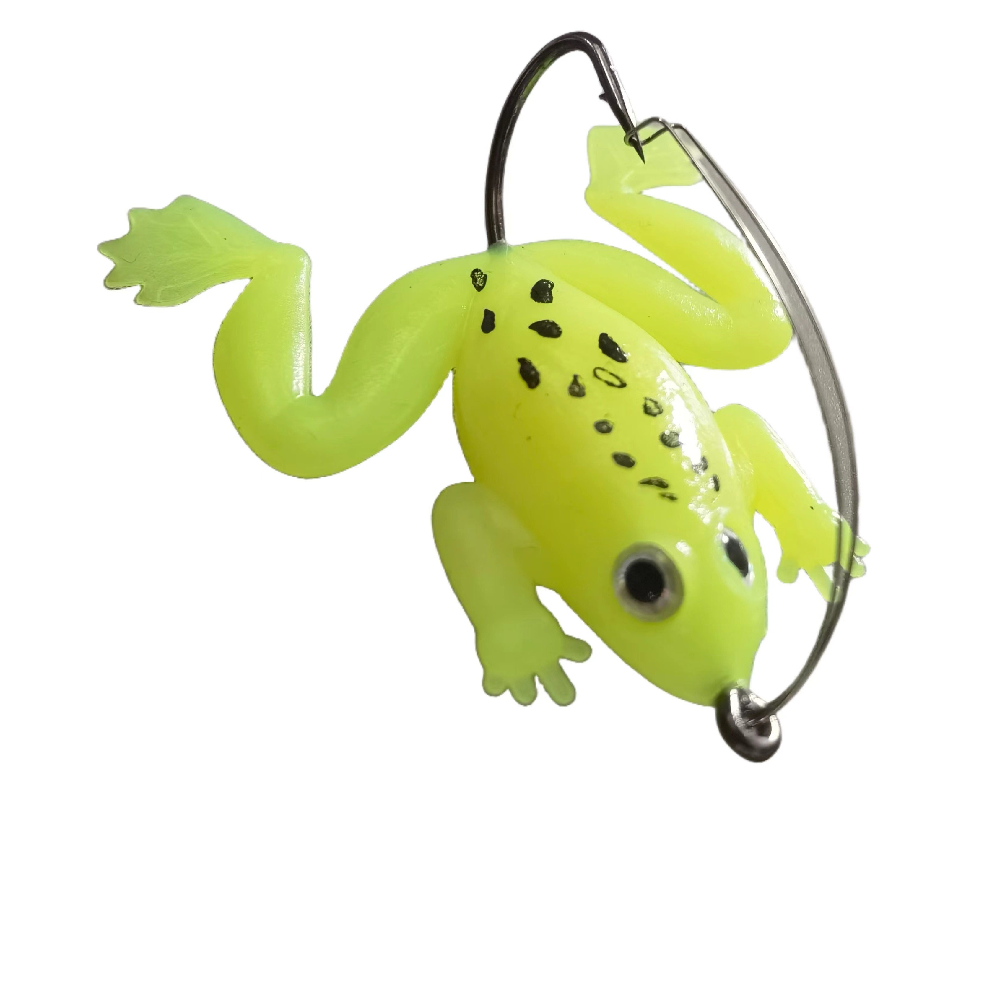 Frog Spinning Bionic Fishing Bait Anti-hanging Bottom Frog PVC Soft Fish  Lures