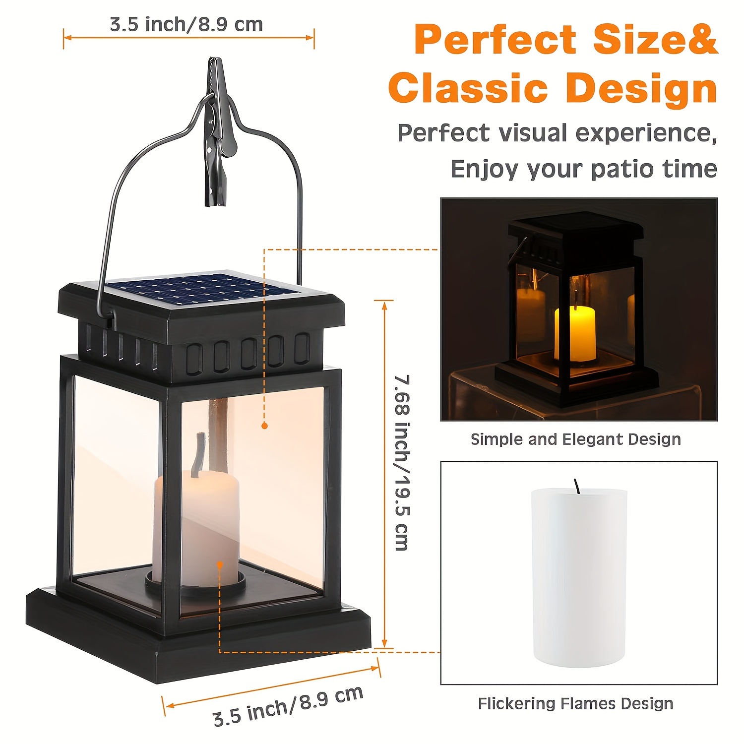 7.68'' Battery Powered Outdoor Lantern