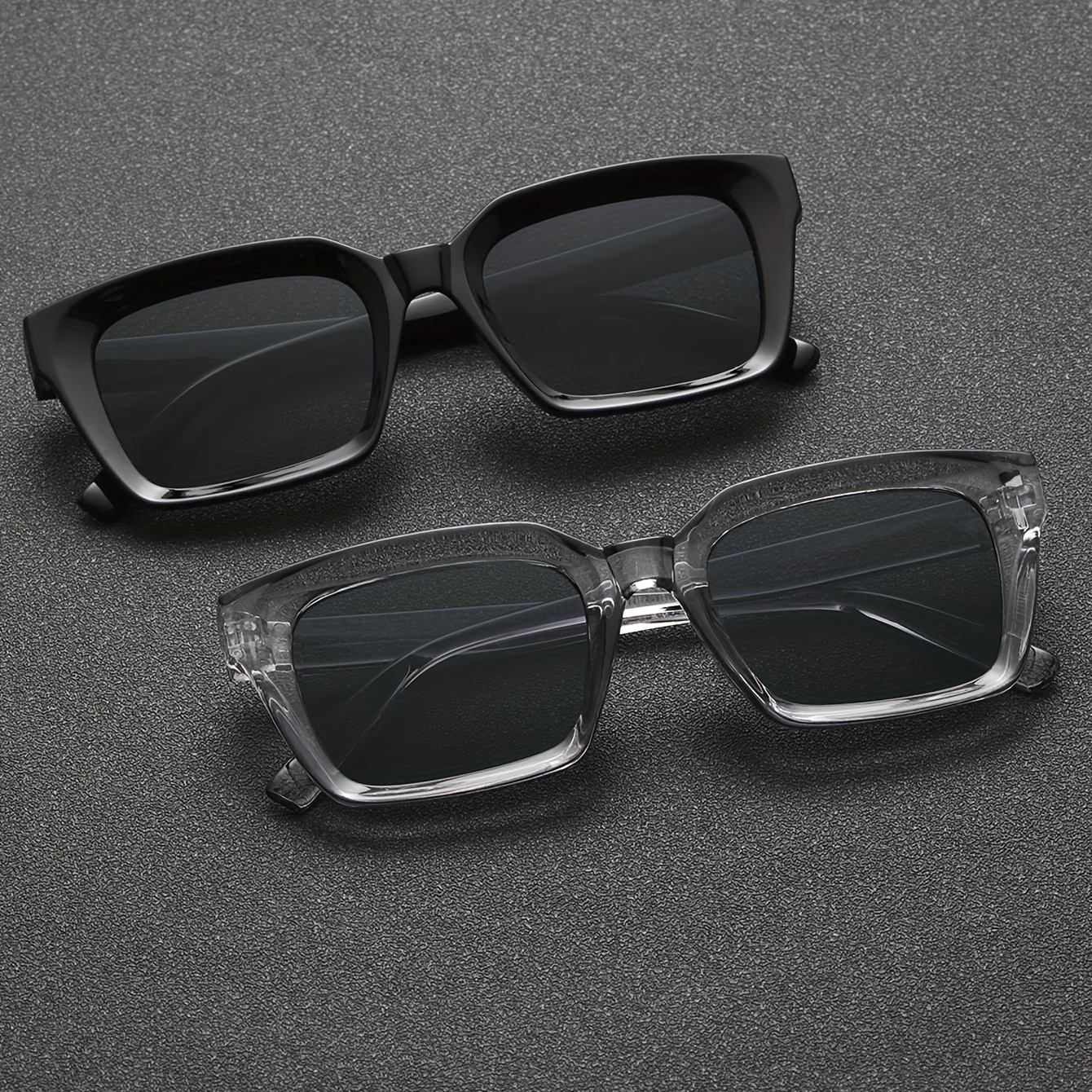 1pc 2022 New Retro Fashion Men's Sunglasses UV400 Luxury Brand Black Square Frame Cool Men's Outdoor Sunshade Glasses,Temu