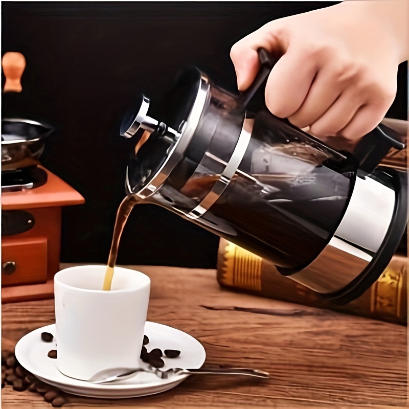 French Press Coffee Maker,, Heat Resistant Borosilicate Glass Coffee Pot  Percolator, Coffee Brewer With Filtration, Tea Maker Filters - Temu