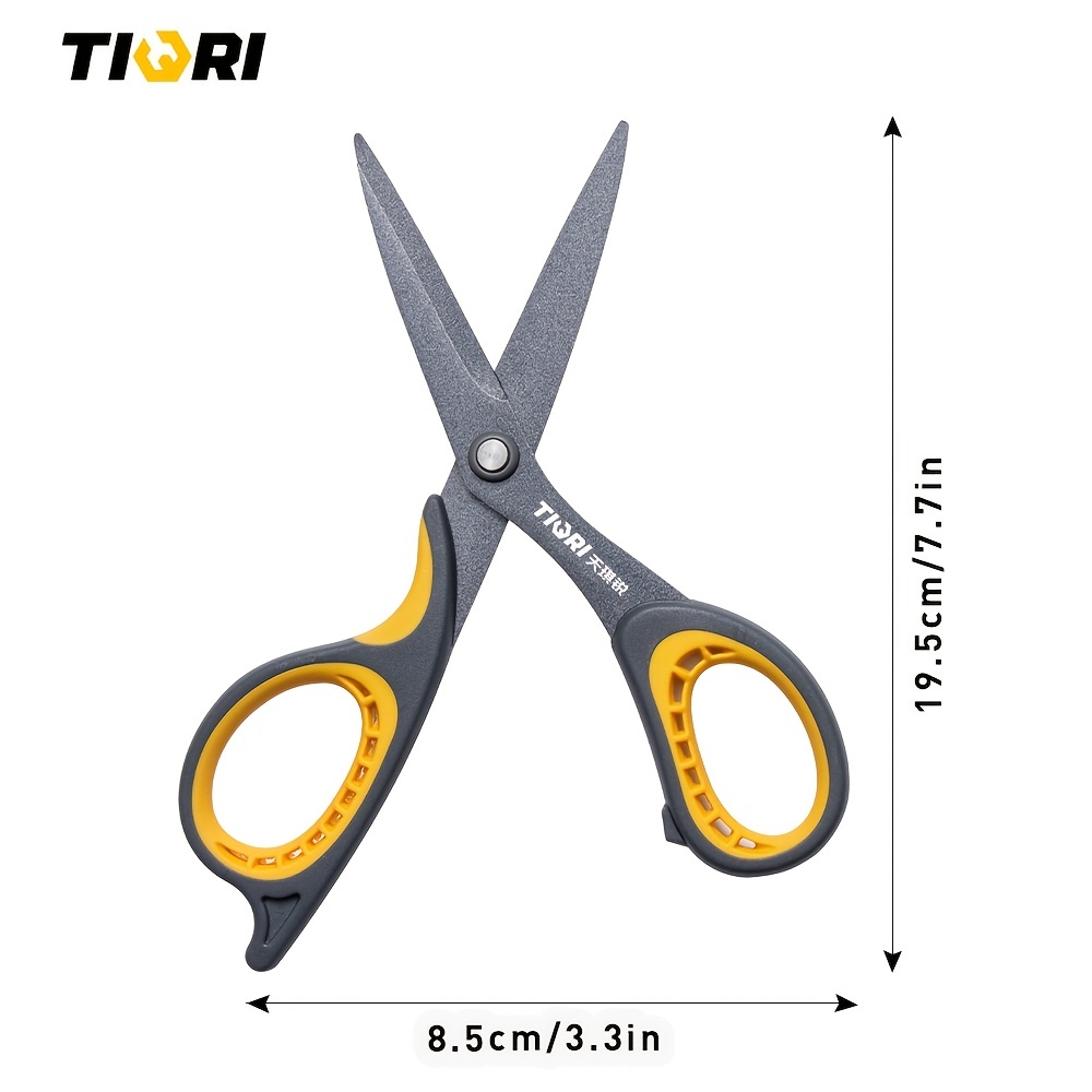 1pc 7 7 Inches Tiqri Teflon Non Stick Craft Scissors Abs Rubber