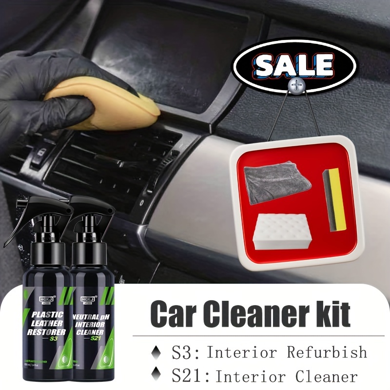 Interior Cleaner And Care Kit Interior Cleaner Powerful Decontamination  Cleaning Product Leather Plastic Renovate Interior Liquid Jb-xpcs - Temu