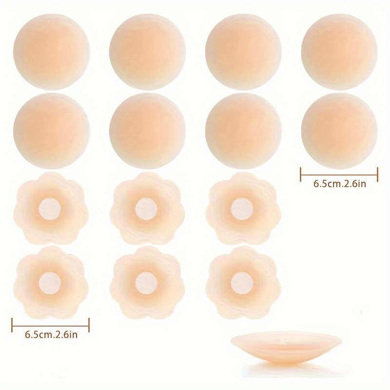 New 6.5cm Reusable Invisible Self Adhesive Silicone Breast Nipple