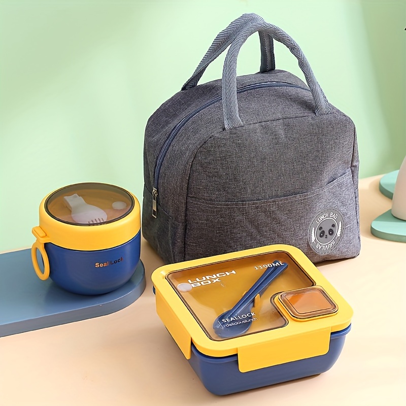 Portable Bento Bag With Lunch Box And Cup, Ice Pack