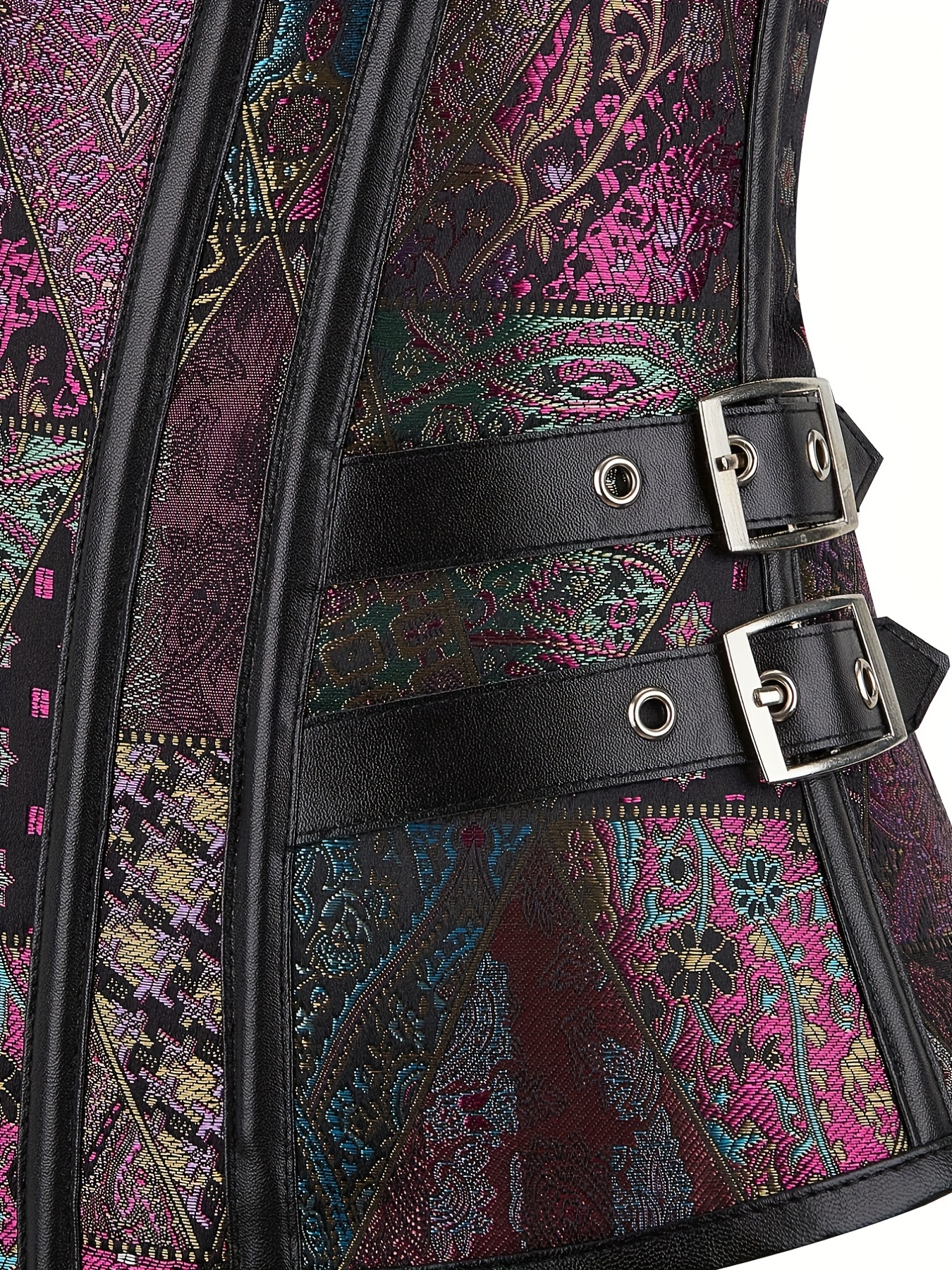 Chain Linked Zipper Halter Corset Gothic Tummy Control Lace - Temu