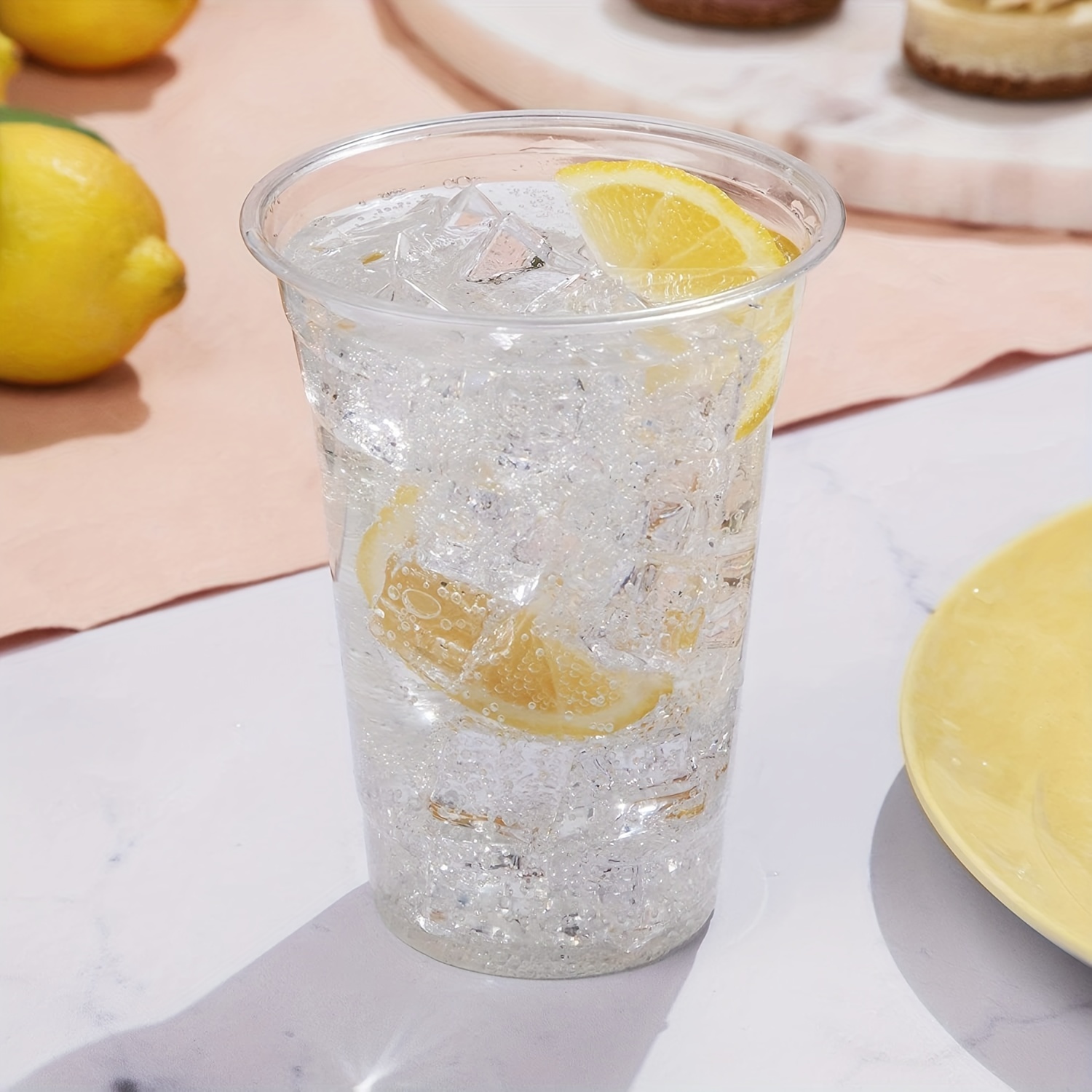 16 oz. Crystal Clear Plastic Disposable Tall Iced Tea Cups