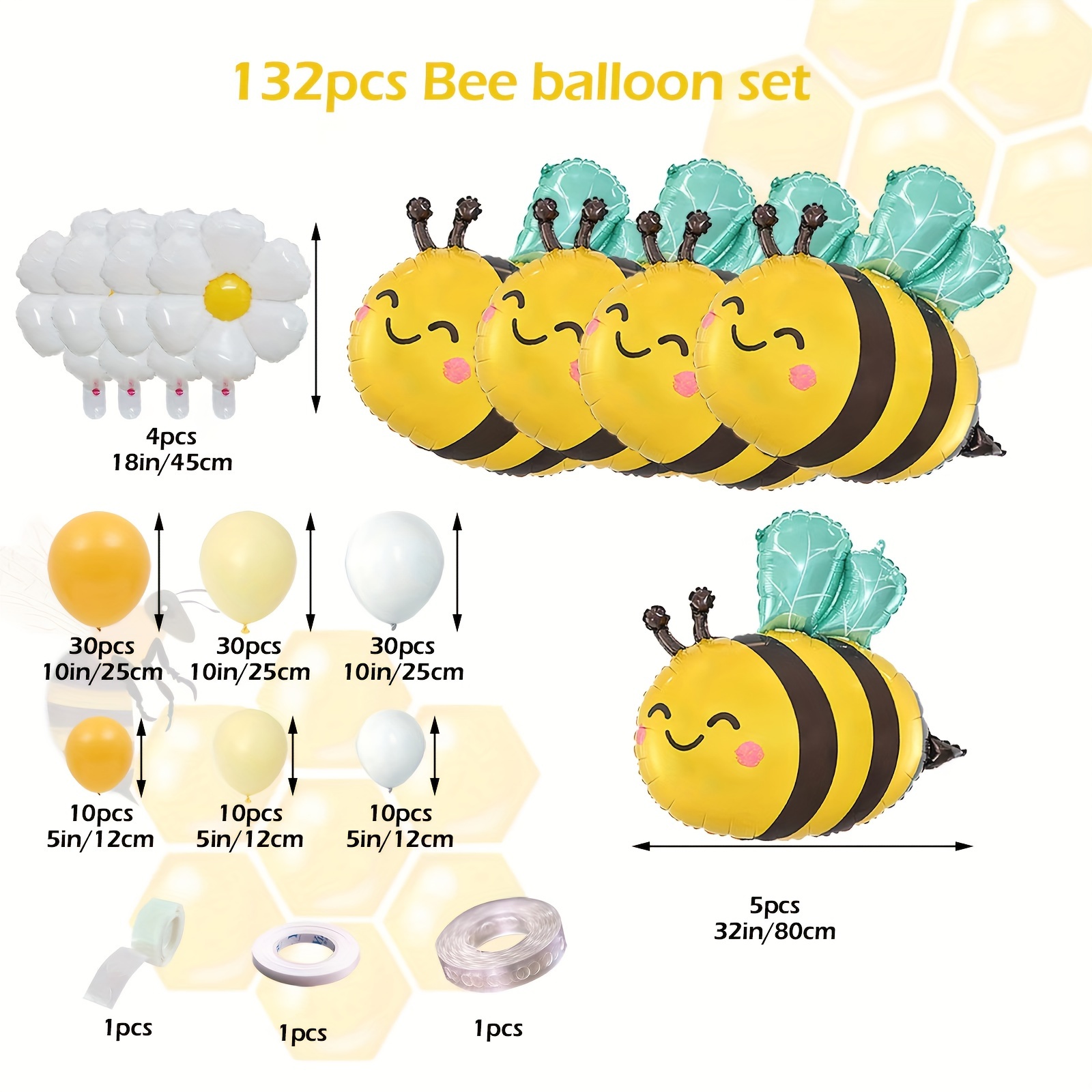 Set, Kit De Guirlande D'arche De Ballon D'abeille, Décoration De