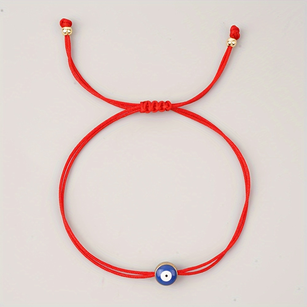 Image of 1pc Eye Beads Red Rope Braided Bracelet Simple Off Hand For Women
