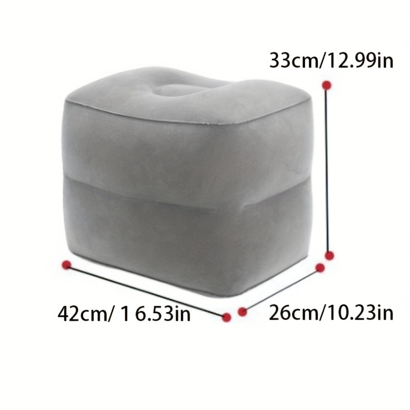 Inflatable Flocking PVC Ottomans for Travel and Office Nap