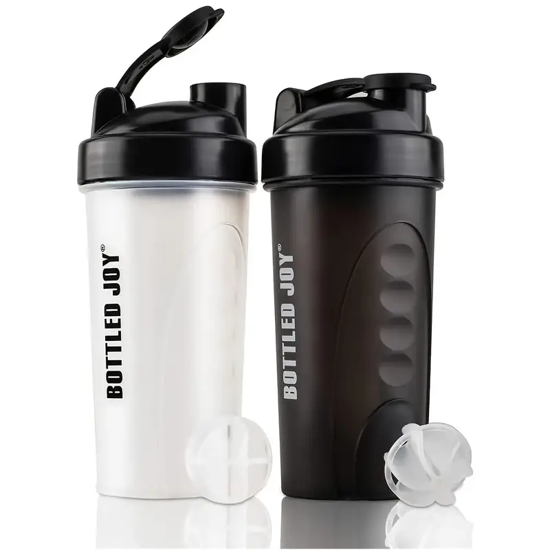 Protein Shaker Bottle 2 Pack 24oz Mixes Bpa Free Leak Proof Smothies Mixer  Drinking Water Blender Cup 700ml For Gym Fitness Sports Portable Water  Bottle - Sports & Outdoors - Temu
