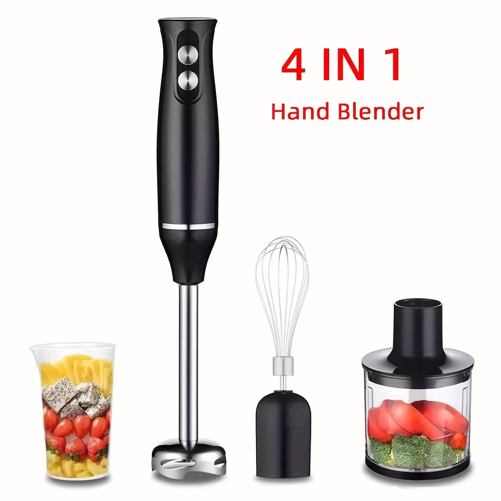 1000W Handheld Blender, 12 Speed and Turbo Mode, Electric Hand Blender  Stainless Steel Immersion Handheld Stick Blender for Soup Puree Baby Food  EU